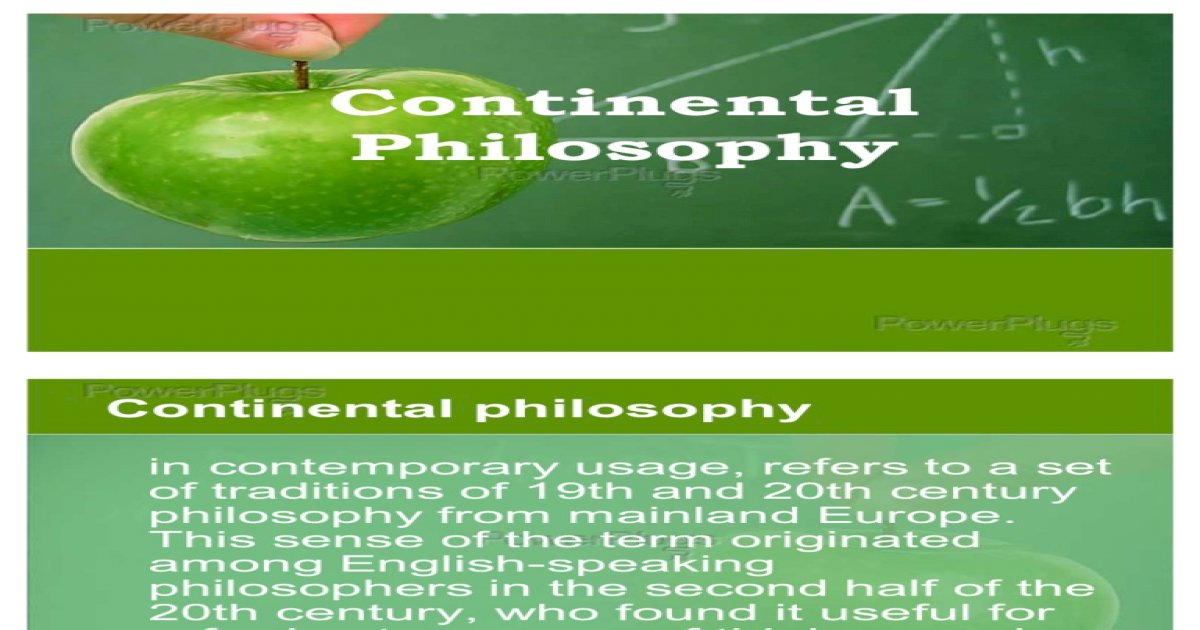 continental philosophy essay questions