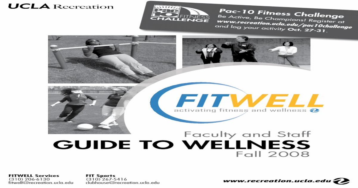 FITWELL UCLA Health to... · 20081003 · FITWELL activating fitness