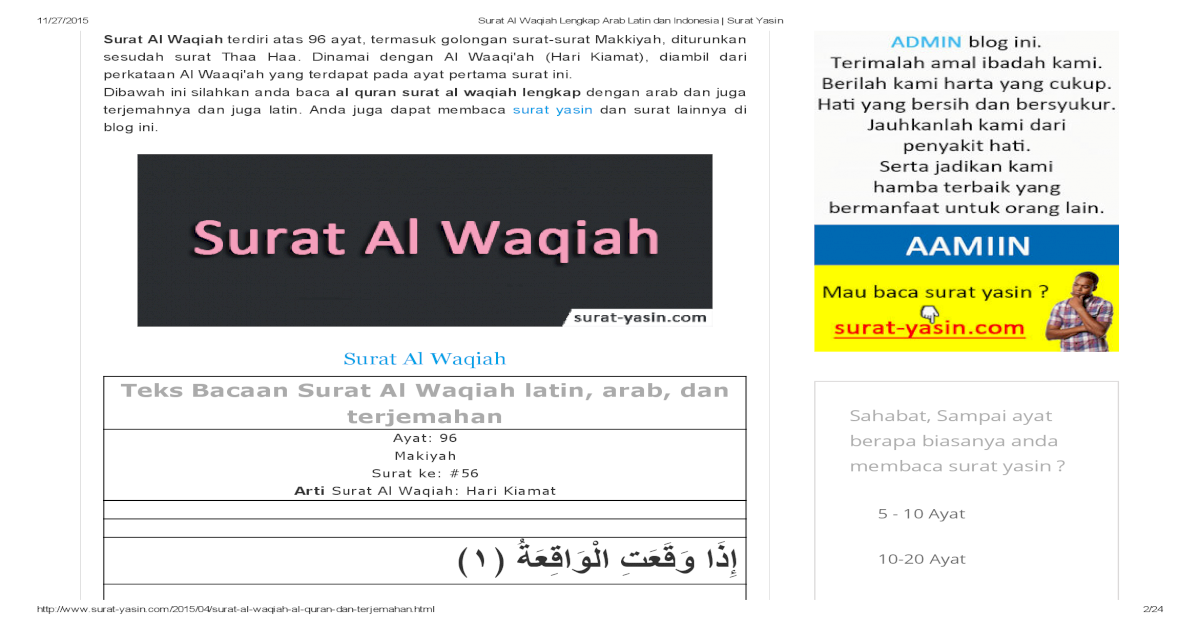 Surat Al Waqiah Pdf Document