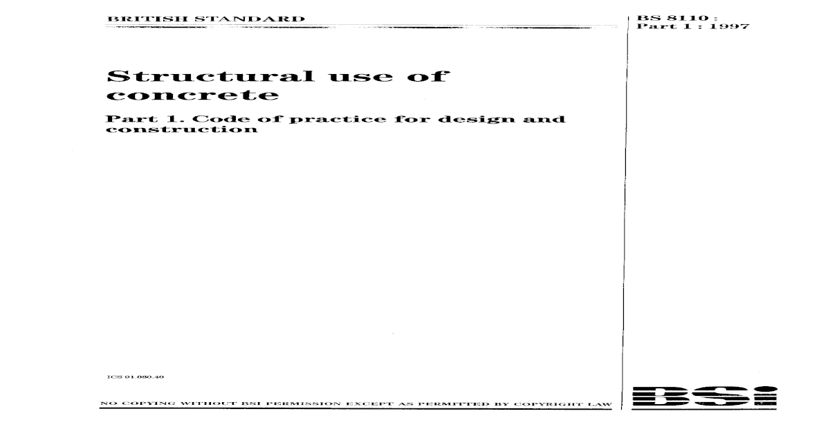 BS 8110 Part 1-1997 - PDF Document