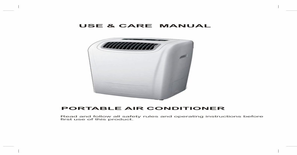 Everstar MPK 10CR1 Manual Everstar Portable Air Conditioner [PDF Document]