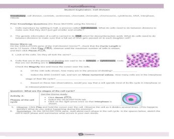 Modified Cell Division Gizmo Doc Document